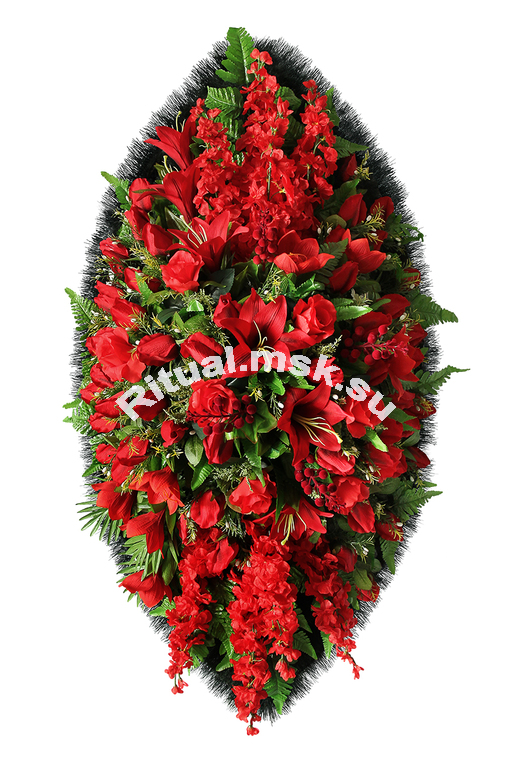 Венок на похороны из искусственных цветов №55