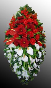 Венок на похороны из искусственных цветов №39