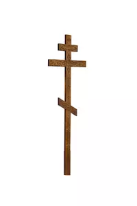 Крест сосна прямой с декором состаренный