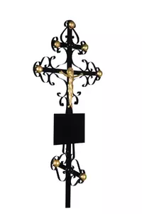 Крест на могилу металлический №6 Вензеля