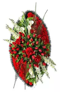 Венок на похороны из искусственных цветов №48
