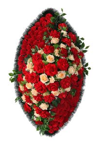 Венок на похороны из искусственных цветов №49